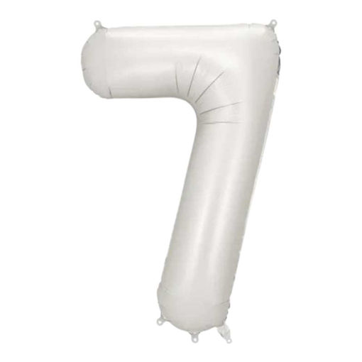 Picture of FOIL BALLOON NUMBER 7 SILVER 34 INCH